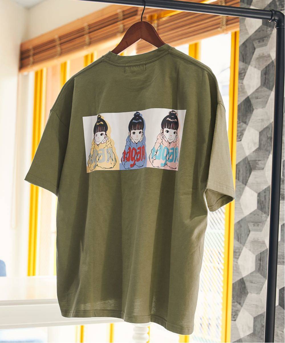 メイリビス 永野芽郁×古塔つみ コラボTシャツ カーキ MEI 22(Tシャツ オンライン販売店舗 永野芽郁 メイリビス ハンドバッグ