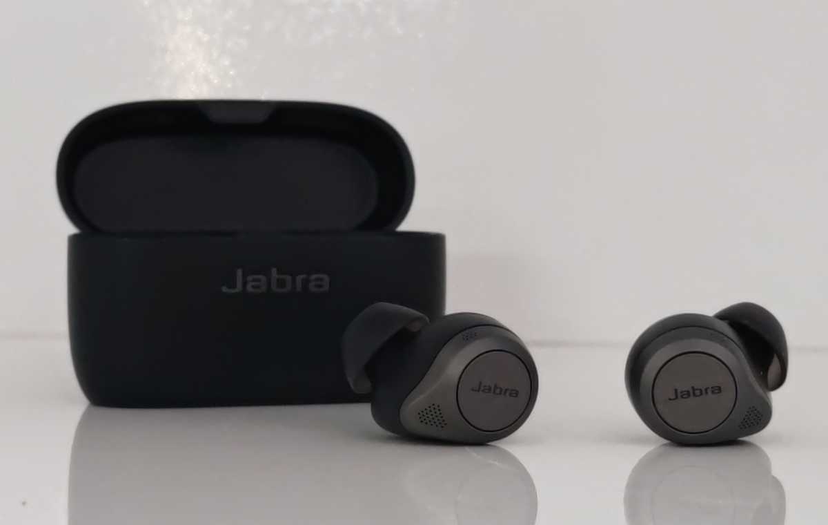 送料無料Jabra売切りジャブラ動作品Bluetooth完全ワイヤレス イヤフォンElite85tイヤホン黒チタニウムブラックまずまずの良品 