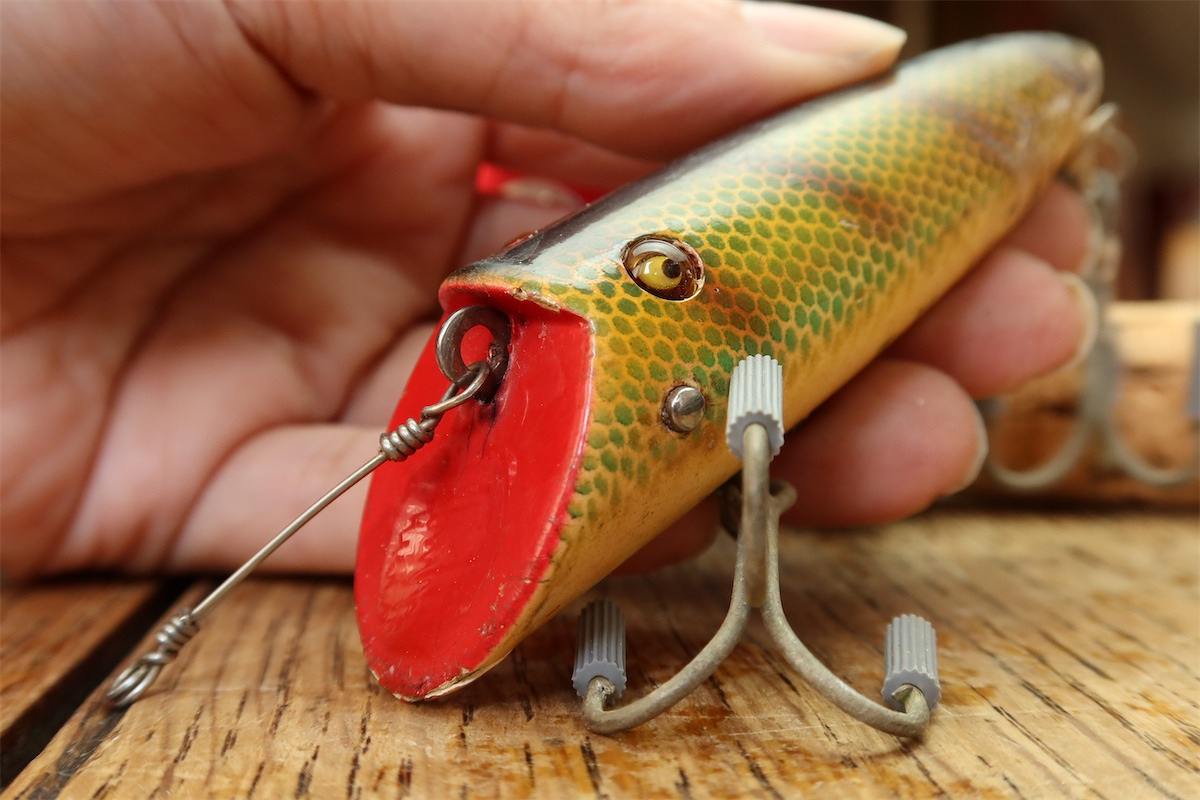 1930年代頃 WOOD HEDDON DELUXE BASSER GE L リグ グラスアイ