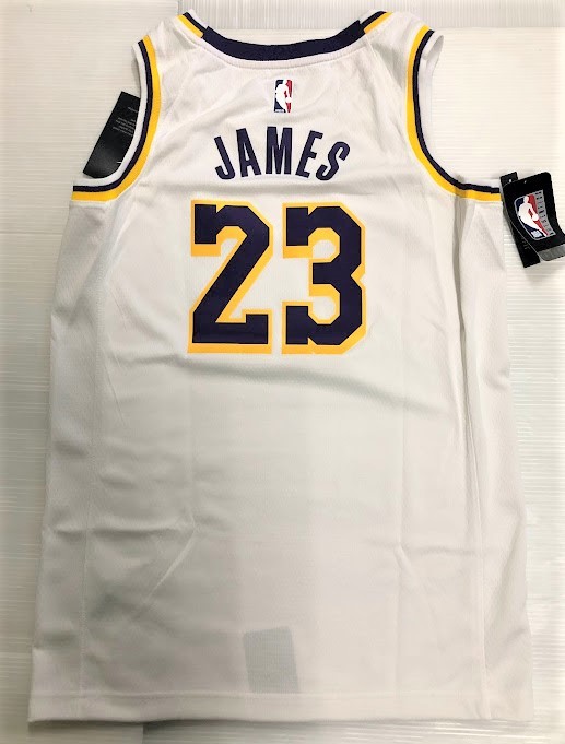 BF37)Nike Los Angeles Lakers LeBron James 23 タンクトップ ゲームシャツ/ロサンゼルス・レイカーズ /レブロン・ジェームズ/白/S/正規_画像3
