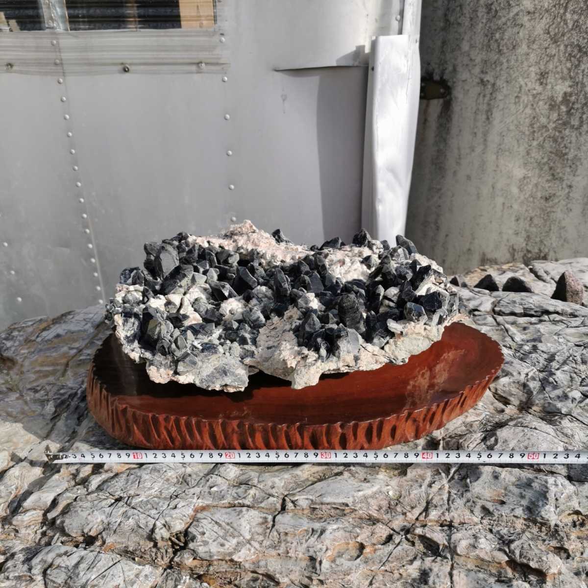 特大モリオンクラスター16.4キロ 黒水晶水晶クリスタル鑑賞石置物