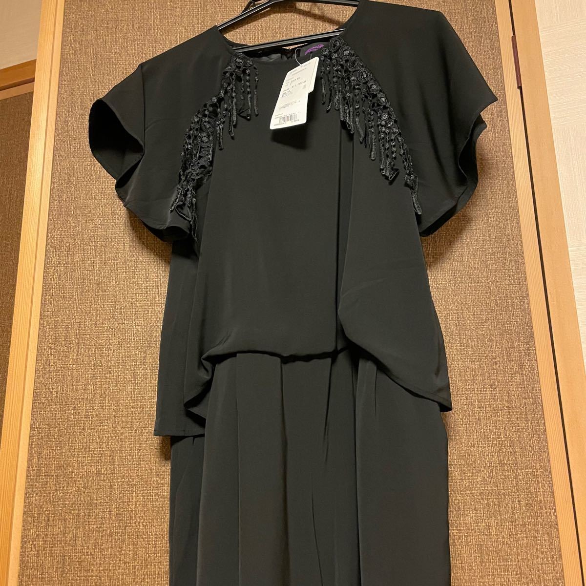 【ROSE BUD】新品 未使用 サテンオールインワン フォーマル 結婚式 ローズバッド ワイドパンツ トップス