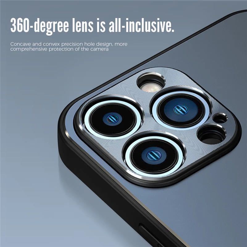 最高級 アルミニウム合金 iPhone ケース シリコン 軽量 カメラレンズ保護 ブルー 青 iPhone 11ProMAX_画像4