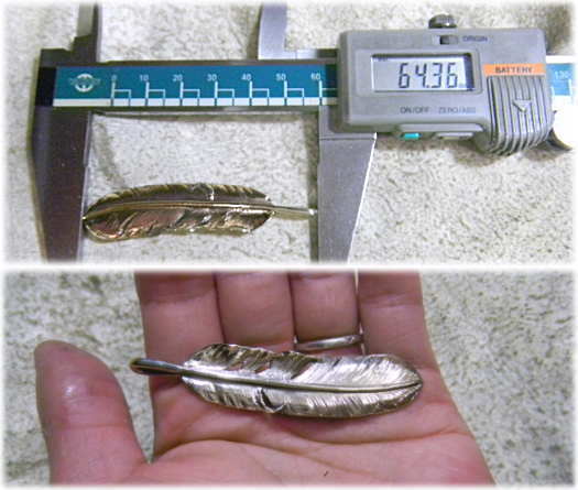 F-48【1800円～】白銅フェザートップ（6.4cm左）★ネイティブの画像3