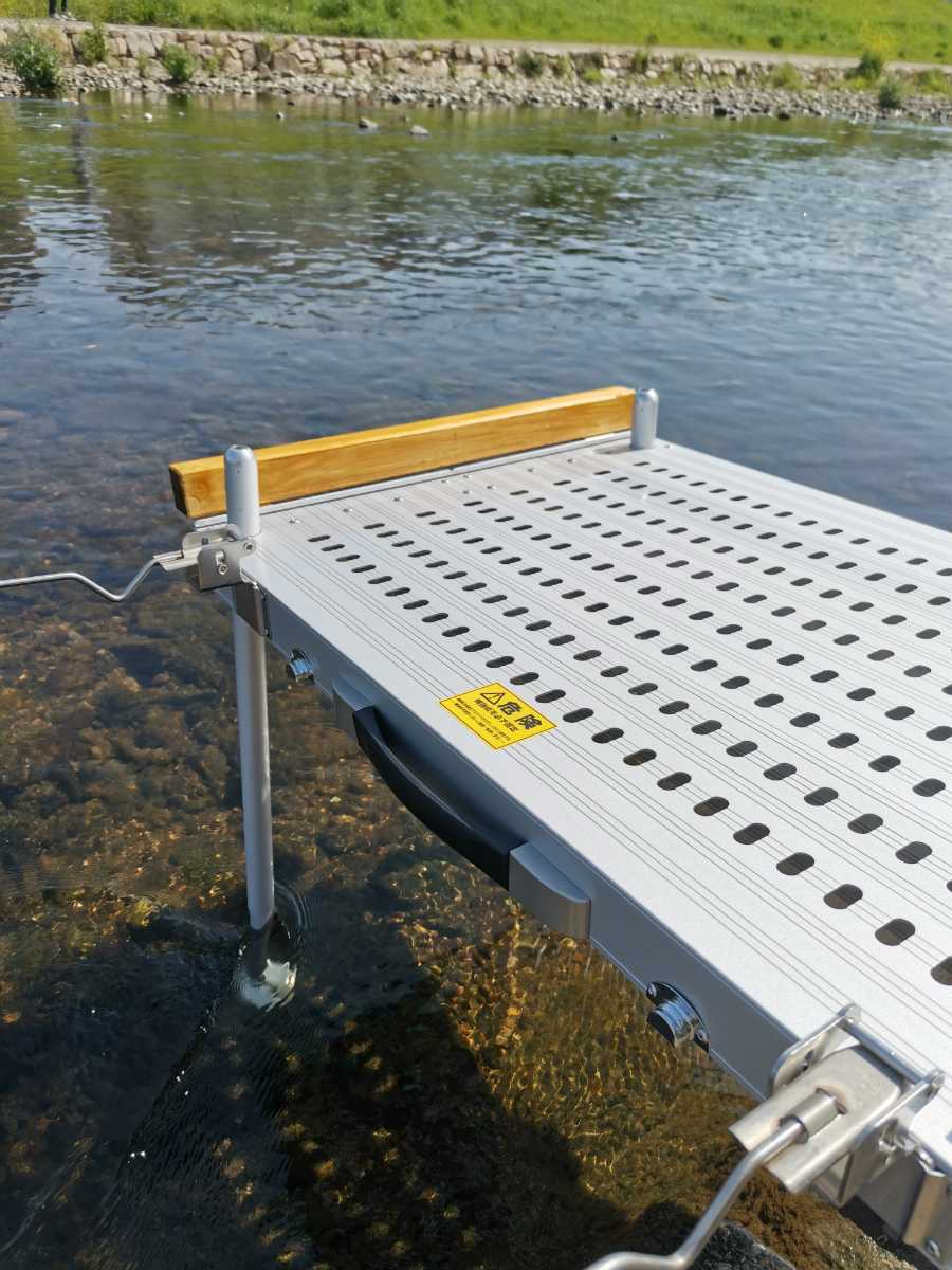新モデル、釣楽工房製アルミ釣台LK-7550サイズ75cm×50cm野釣り最適、天