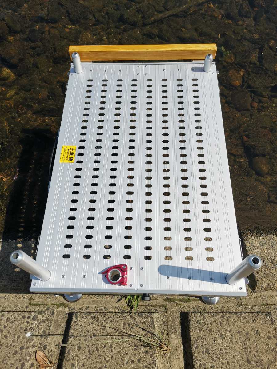 新品釣楽工房製アルミ釣台CR-7550サイズ75cm×50cm野釣り最適、-
