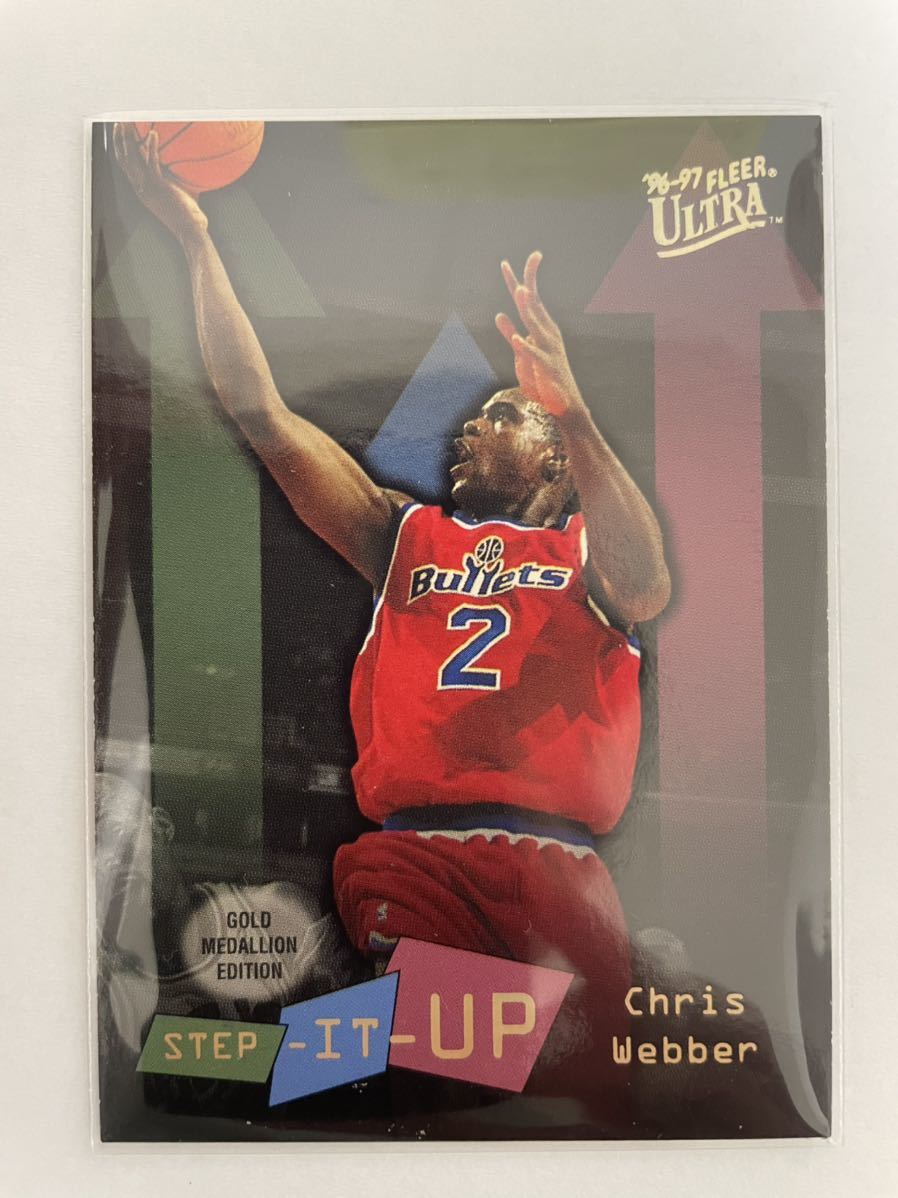 NBAカード　クリス・ウェバー　Chris Webber STEP-IT-UP GOLD MEDALLION EDITION ‘96-‘97 FLEER ULTRA 【インサート/パラレルカード】_画像1