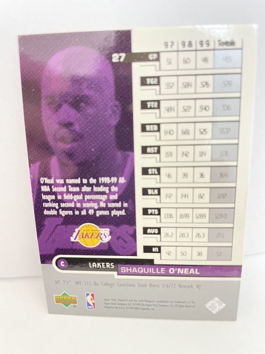 NBAカード　シャキール・オニール(シャック) SHAQUILLE O’NEAL HoloGrFX UPPER DECK 1999 【レイカーズ時代】