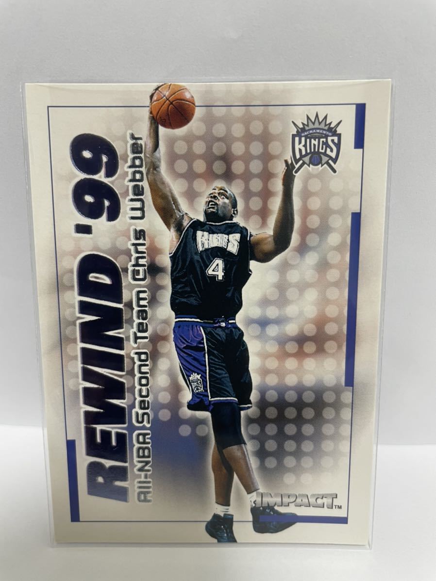 NBAカード　クリス・ウェバー　CHRIS WEBBER REWIND’99 All-NBA Second Team FLEER SKYBOX IMPACT’99-‘00【20of40 RN】