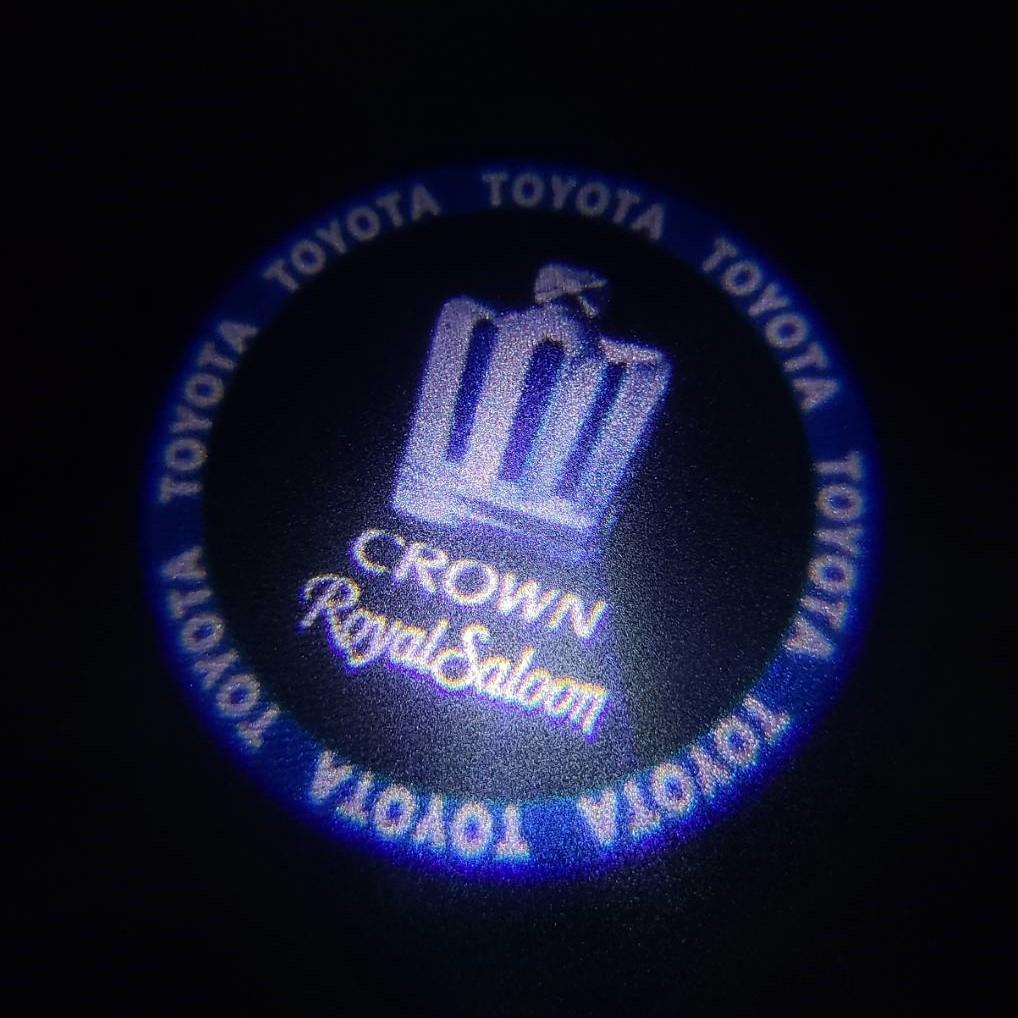 ハリアー金ブルー円形 カーテシライト カーテシランプ LED 2個セット 【オープニング大セール】