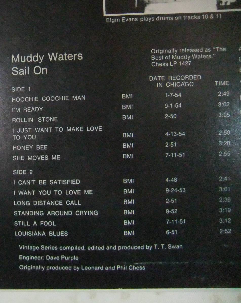 Muddy Waters / Sail on / '76US Reissue / Chessレーベル / 送料無料