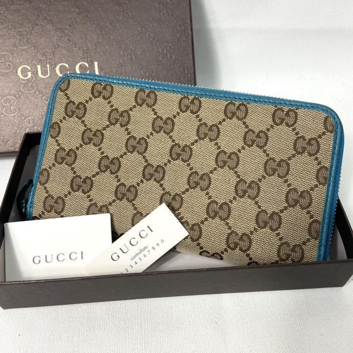 1円《極美品》GUCCI グッチ 長財布 ラウンドジップ GGキャンバス