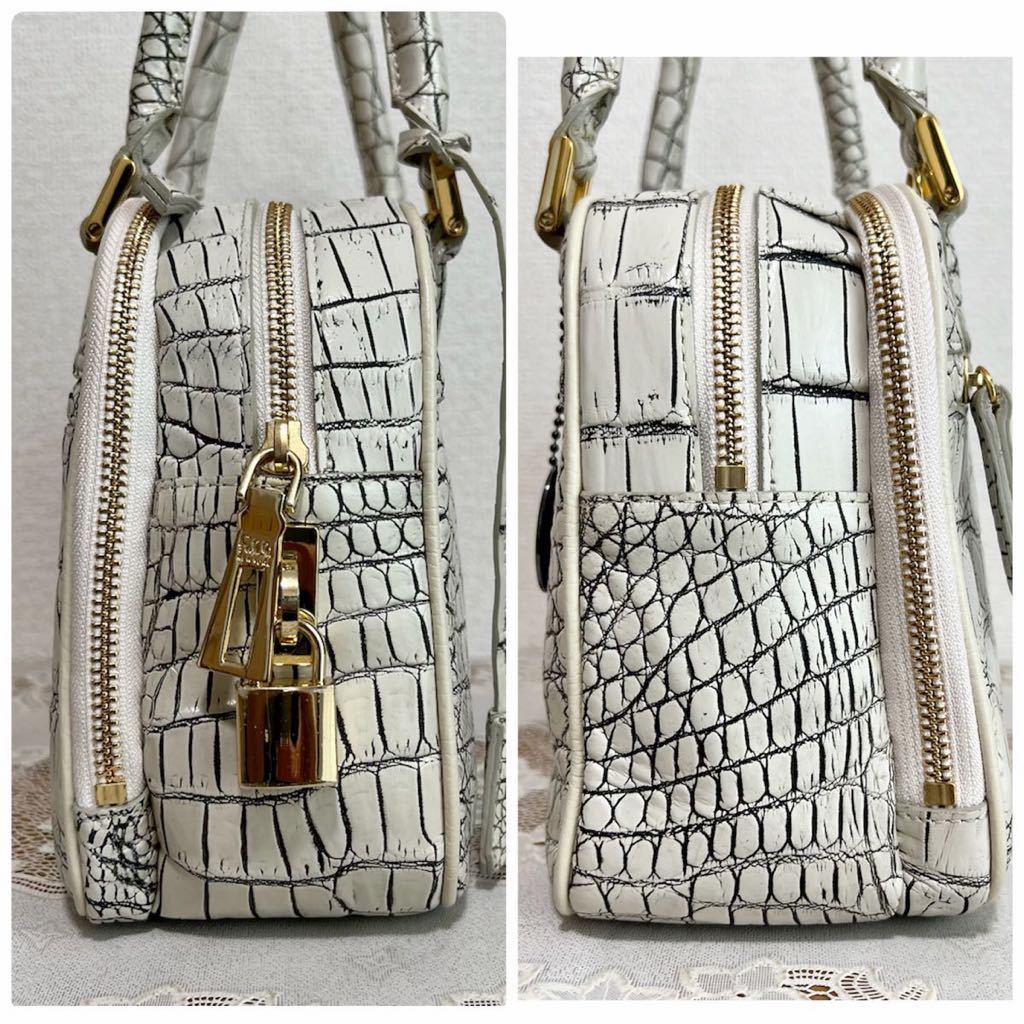 美品☆ JRA 認定 クロコダイル レザー 2way ハンドバッグ ショルダー