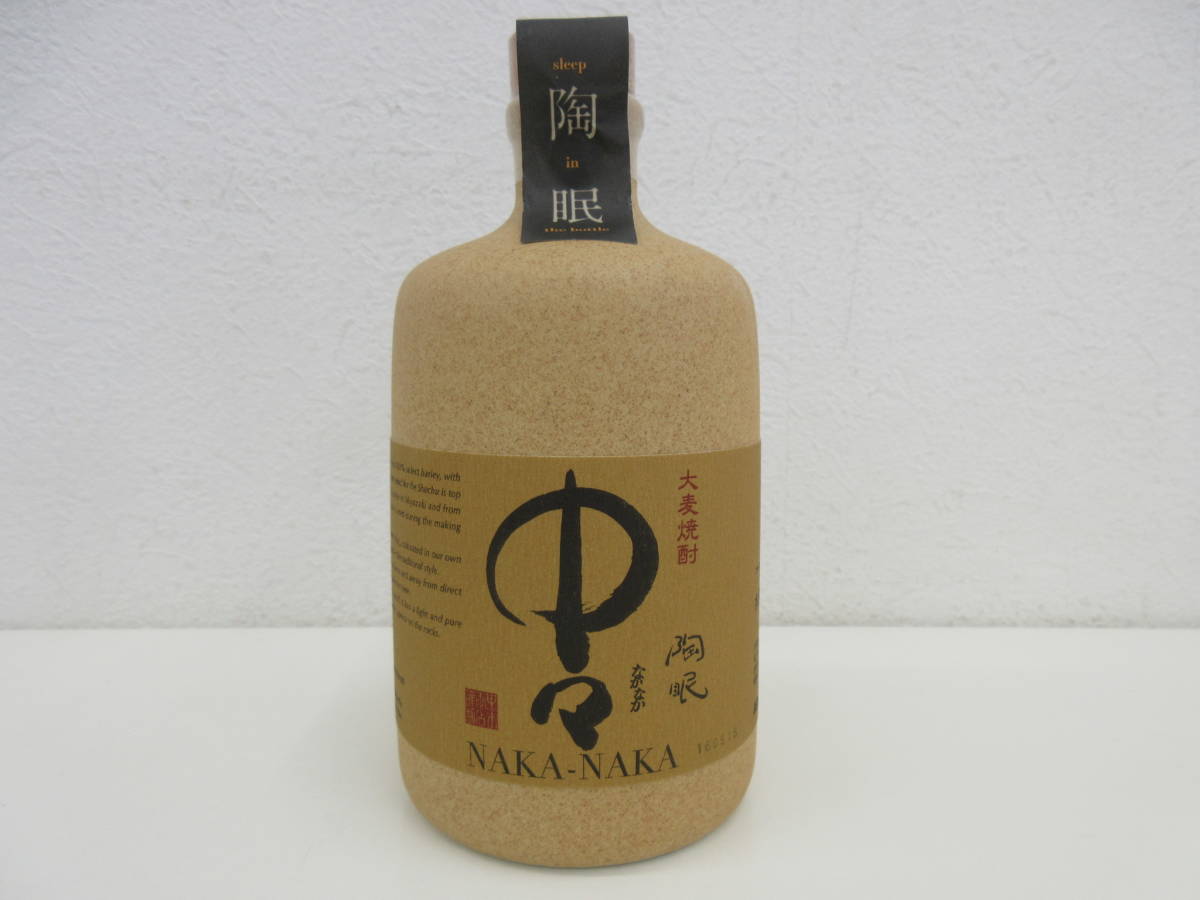 ☆ 未開栓　陶眠　大麦焼酎　中々　なかなか　720ml　28％　総重量992g　箱付　_画像2