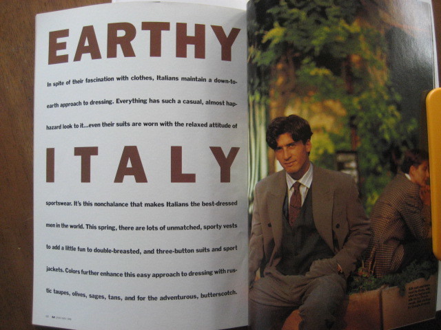 洋雑誌 M (エム) The Civilized Man JANUARY 1990 アメリカ版 (1990年1月号)_洋雑誌 M JANUARY 1990 EARTHY ITALY