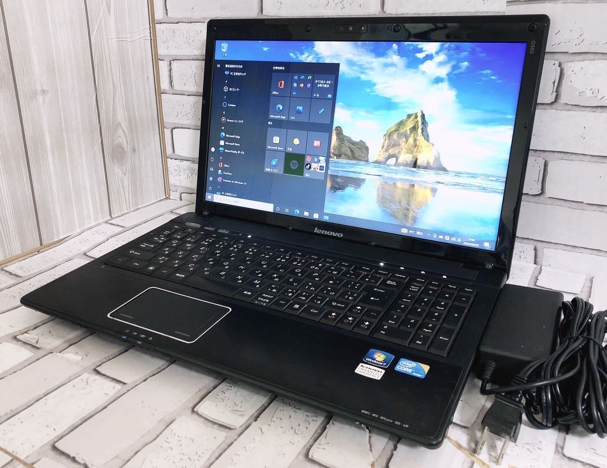 LENOVO G560/直ぐ使用可/Core i3/4GB/Win10認証済み
