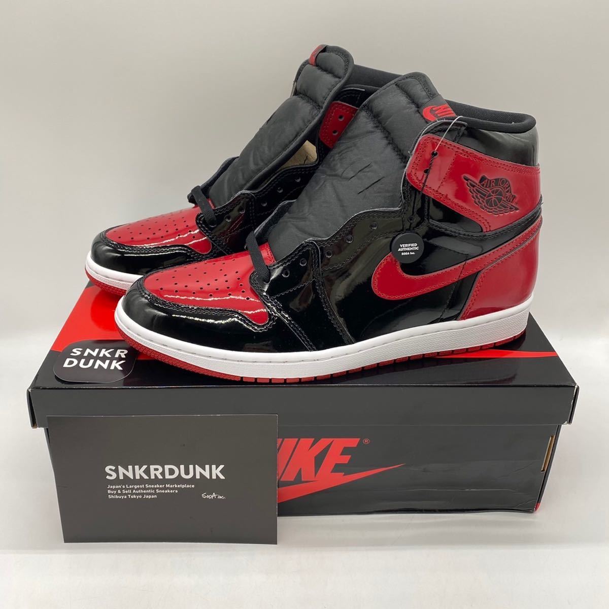 【28cm】新品 NIKE AIR JORDAN 1 RETRO HIGH OG PATENT BRED ナイキ エア ジョーダン レトロ ハイ OG パテント ブレッド (555088 063) 1828 大人気新品 エアジョーダン1 patent 28センチ ブレッド og high bred スニーカー