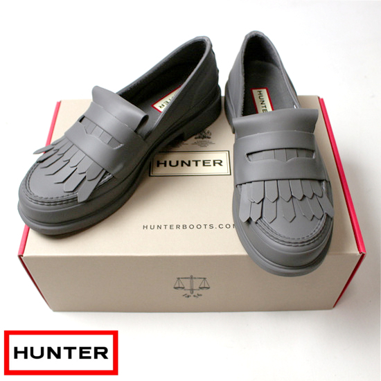 ** новый товар обычная цена 17600 иен HUNTER Hunter ** REFINED FRINGEpe колено Loafer UK3 JPN22cm резиновые сапоги 