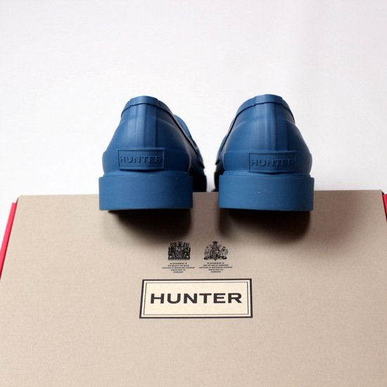 ** не использовался обычная цена 15000 иен HUNTER Hunter ** REFINED PENNY LOAFER MATTE UK3 JPN22cmpe колено Loafer резиновые сапоги 