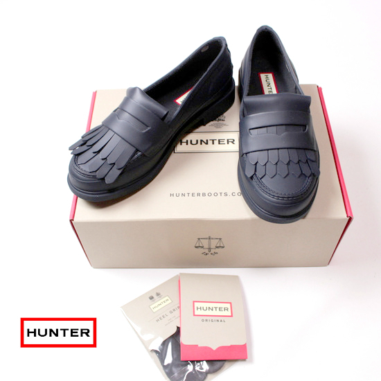 ☆☆ 未使用 定価16000円 HUNTER ハンター ☆☆ REFINED FRINGE PENNY LOAFER UK3 JPN22cm ペニーローファー レインシューズ_画像1