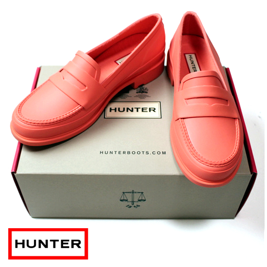 ** unused regular price 15000 jpy HUNTER Hunter **pe knee Loafer REFINED PENNY LOAFER MATTE UK5 JPN24cm rain shoes 