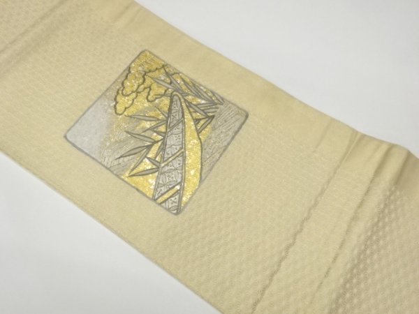 IDnet即決 人気商品ランキング 蘇州刺繍色紙に雲 笹 休み 波模様袋帯