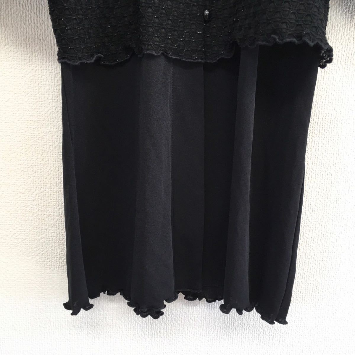 【新品・タグ付き】　AITOWER BIS　変形　奇抜　半袖ポロシャツ　ブラック　レディース　Mサイズ　日本製_画像5