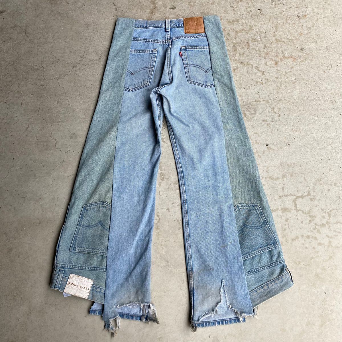 出産祝いなども豊富 リーバイス LEVI'S フレアリメイクデニム 再構築