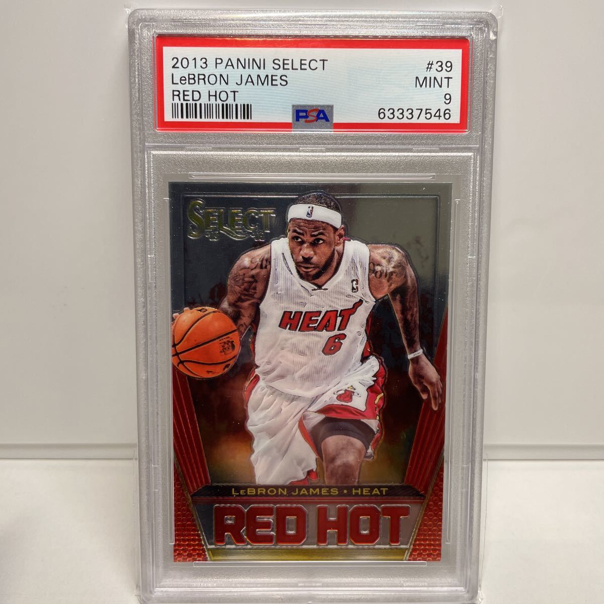 PSA 9 】 Lebron James Red Hot 2013 Panini NBA Select-