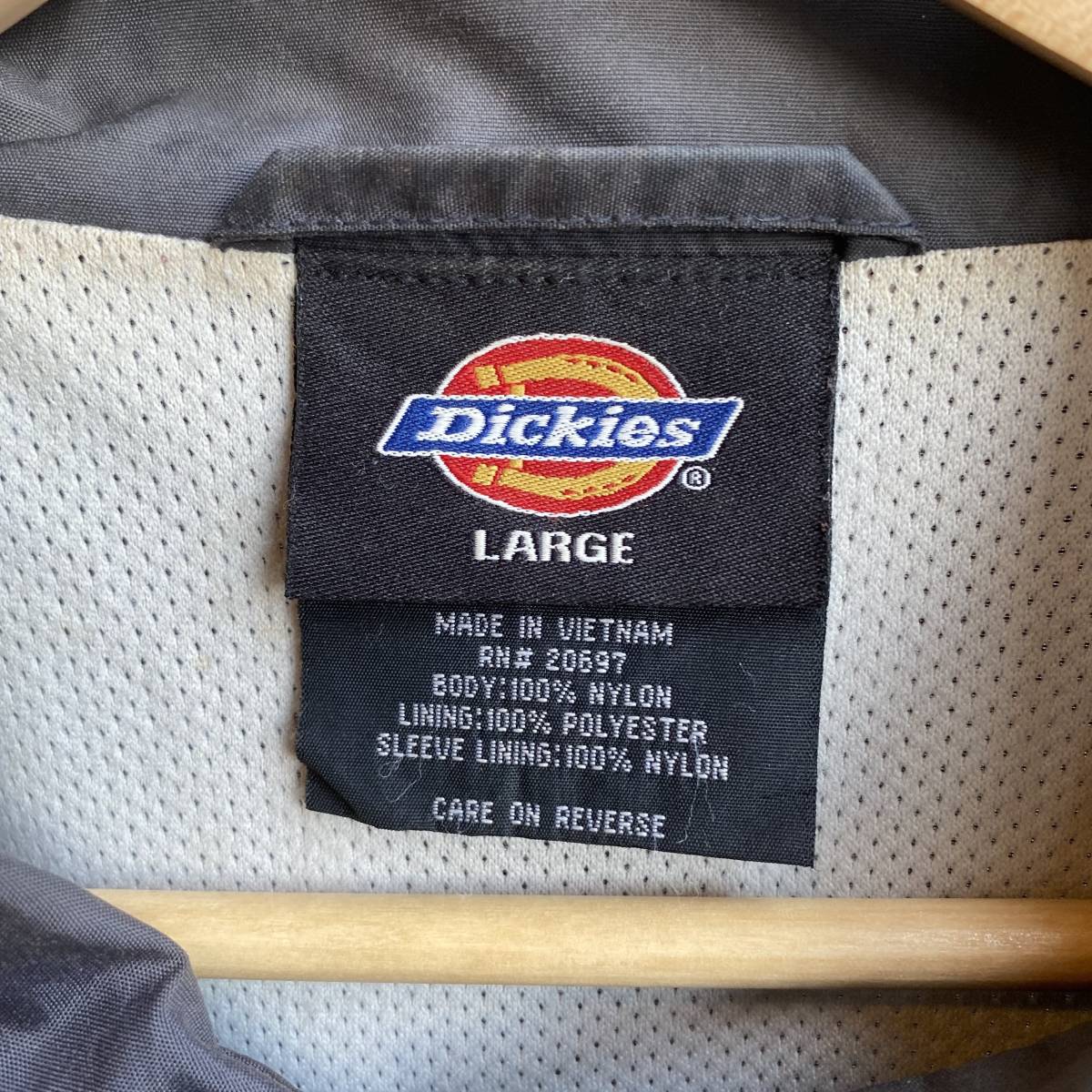 古着 Dickies ディッキーズ ナイロンブルゾン リフレクター ネイビー L　B725_画像6