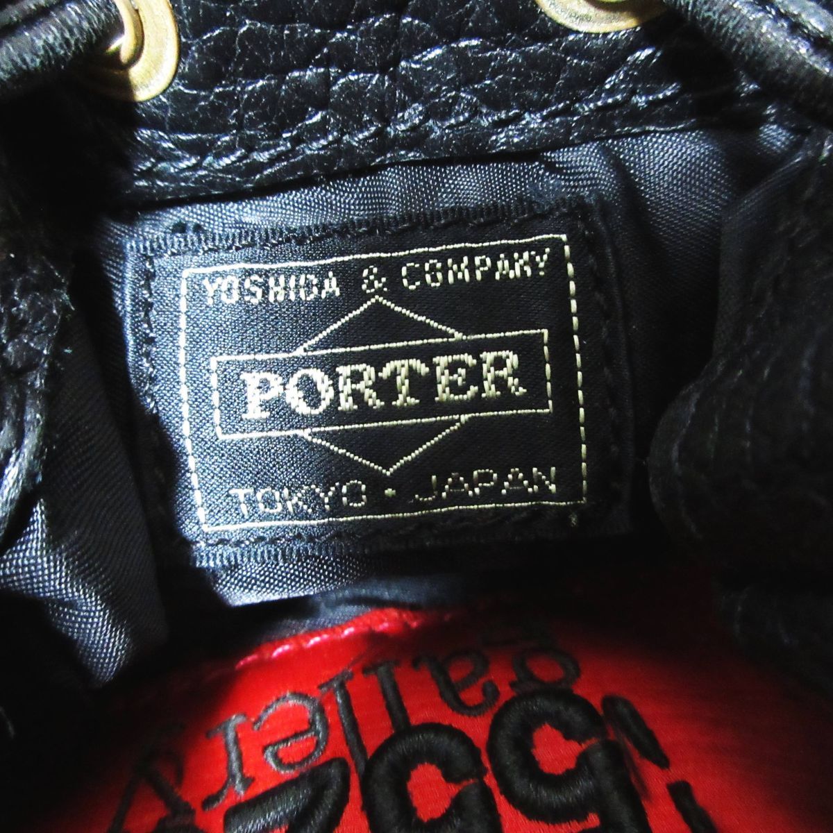 美品 5525gallery×PORTER 5525ギャラリー×ポーター レザー POUCH S
