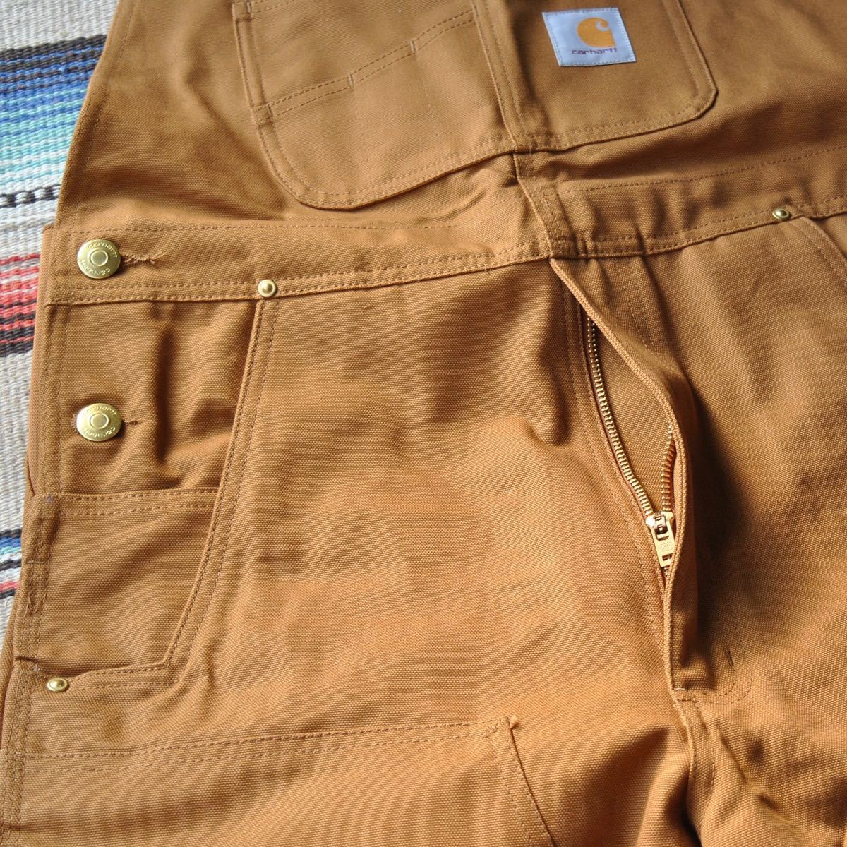 USカーハートCARHARTT#R01ブラウンダックオーバーオール【34ｘ30