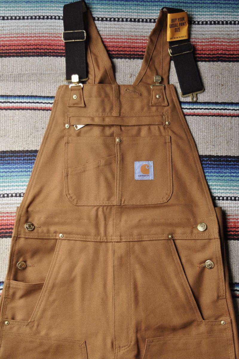 USカーハートCARHARTT#R01ブラウンダックオーバーオール【34ｘ30