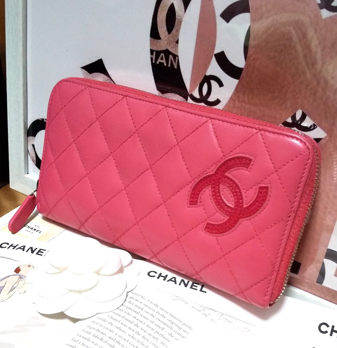 早い者勝ち CHANEL シャネル シンプリーCC ココマーク 長財布 ピンク