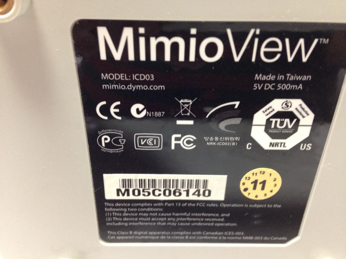 DYMO MimioView モデル ICD03 書画カメラ　電源要らず/動作OK_画像4