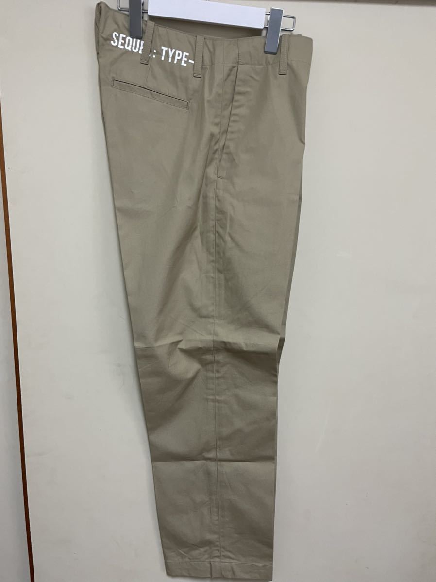 新品 SEQUEL CHINO TYPE-F ベージュ SQ-21SS-PT-01 チノパンツ
