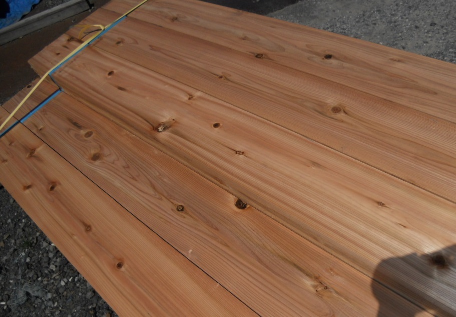 [ pickup limitation ] Japanese cedar total red height thing 3650X180X24mm construction destruction manner board pre -na- purity wood deck raw materials external use direction flooring wood material red cedar substitution 