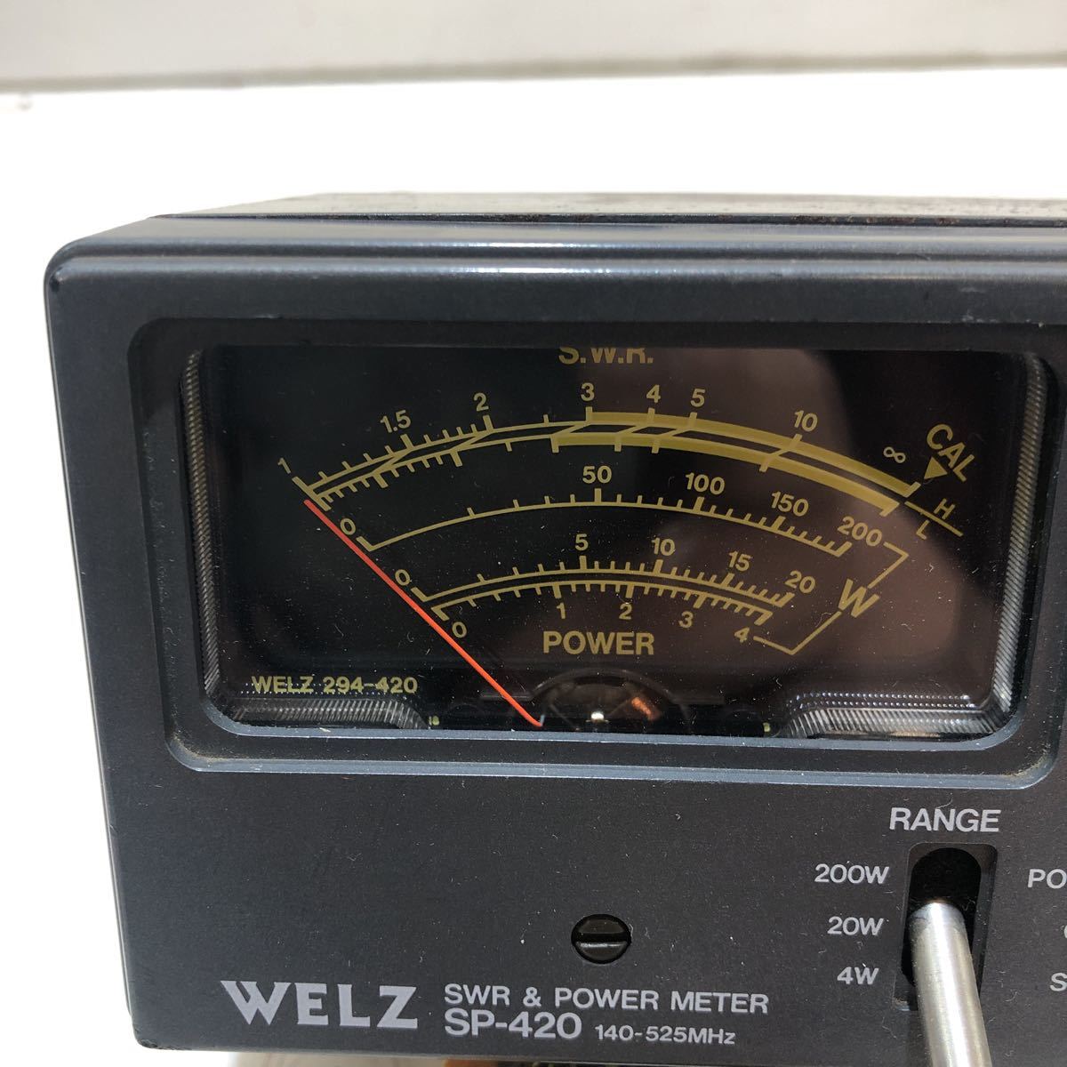 Z # WELZ SP-420 144/351/430MHz SWR計 200W 動作確認済 マッチング計 （165）_画像2