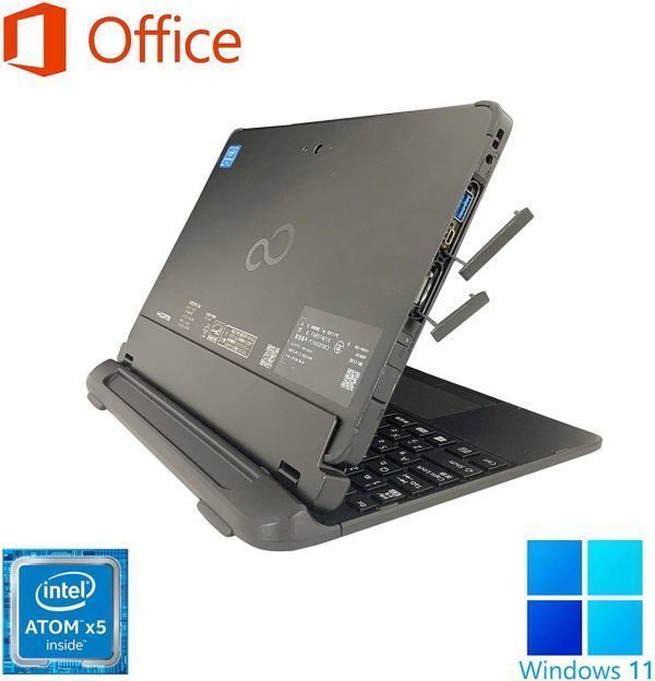 【サポート付】富士通 Q507 Windows11 メモリー:4GB SSD:190GB 10.1型 タッチパネル Office2019 & PQI USB指紋認証キー Windows Hello対応_画像4