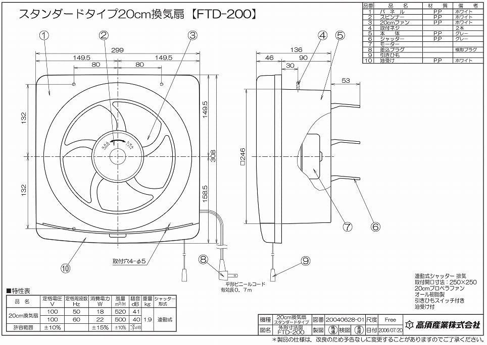 激安人気新品 高須産業 一般換気扇20cm FTD-200 discoversvg.com 激安人気新品 高須産業 一般換気扇20cm FTD-200 discoversvg.com