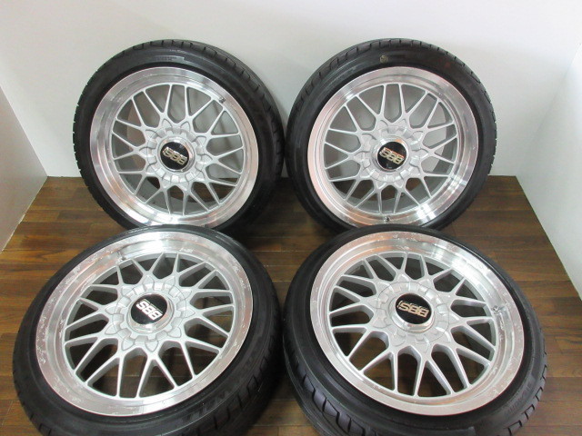 【送料無料・税込み】BBS RG136 /138 17in8J+45 9J+50 5穴PCD114.3 TRIANGLE TR968 215/40R17 ちょいジャンク品！の画像1