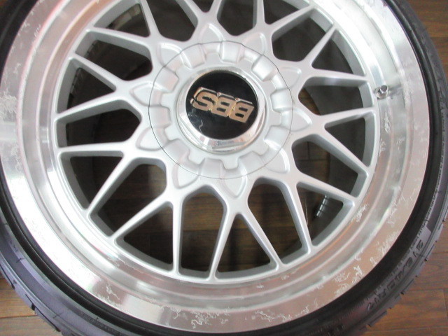 【送料無料・税込み】BBS RG136 /138 17in8J+45 9J+50 5穴PCD114.3 TRIANGLE TR968 215/40R17 ちょいジャンク品！の画像5