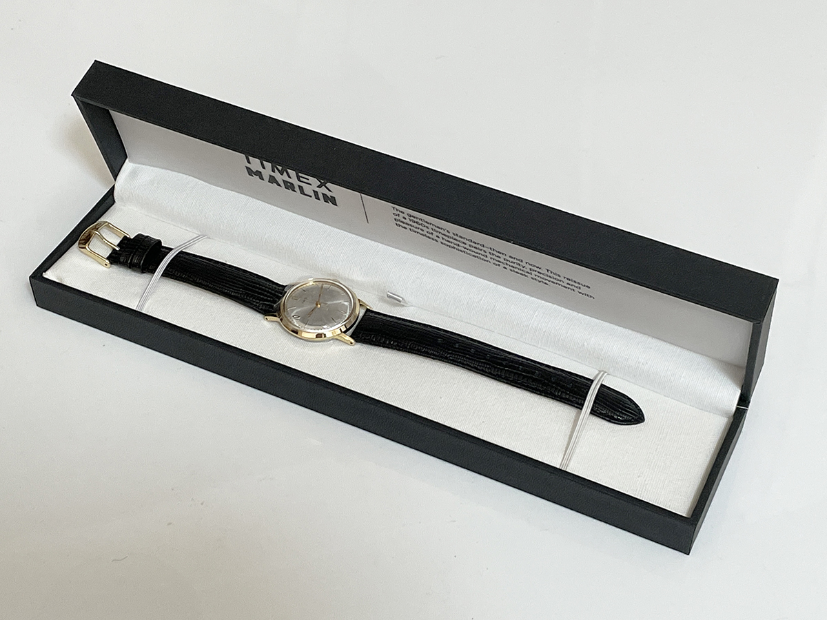 新品 TIMEX タイメックス 34mm 機械式手巻き 腕時計 マーリン marlin