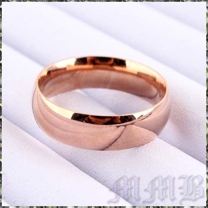 [RING] Pink Gold Plated Smooth Round 6mm スムース 甲丸 ピンク ゴールド リング 32号 (5.5g)の画像2