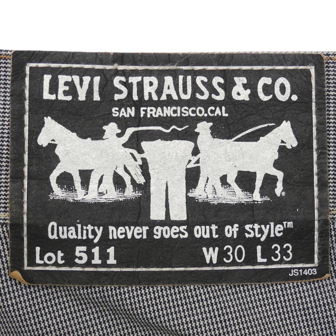 即決★リーバイス511★W30 スリムストレートジーンズ Levis フラップポケット 千鳥格子 メンズ スキニー デニム ボトムス ローライズ