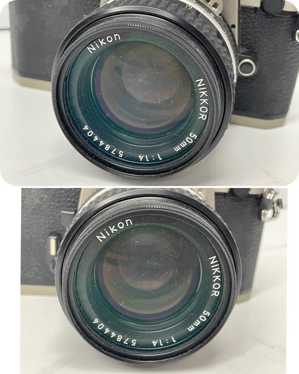Nikon ニコン FM2/T フィルムカメラ NIKKOR 50mm 1:1.4 レンズ 動作未確認 ジャンク扱い_画像8