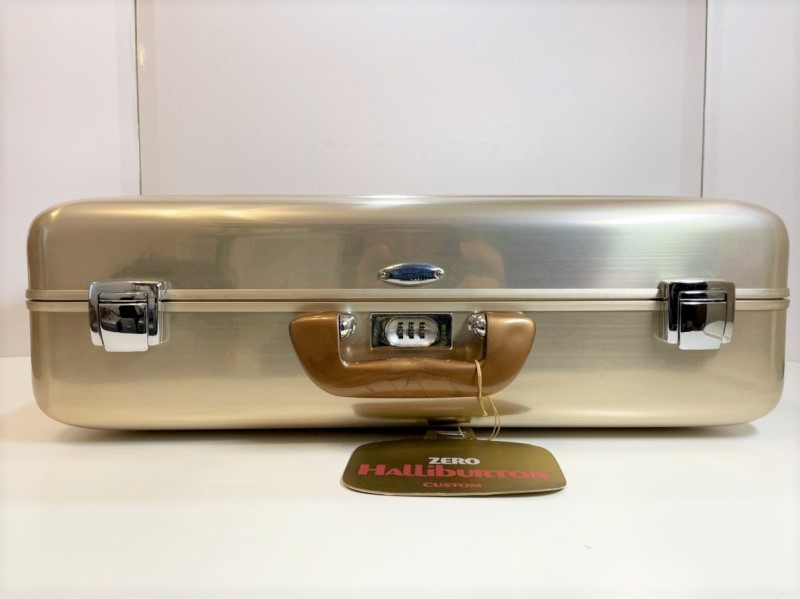  super rare almost unused blue is li champagne gold Zero Halliburton suitcase ZERO HALLIBURTON MADE IN USA #166118