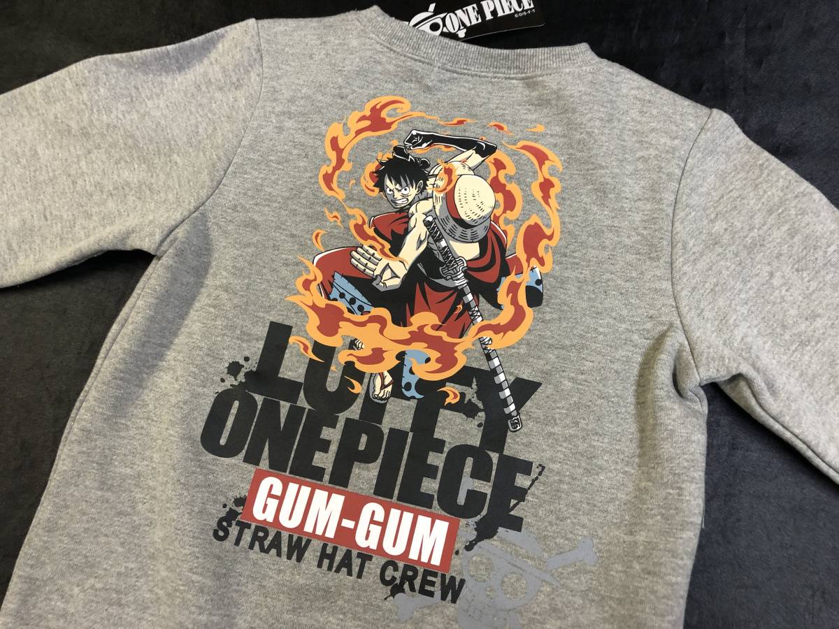 即決 ワンピース One Piece 裏起毛トレーナー新品タグ付き グレー ルフィ 麦わら キッズ アニメ コミック 現品 即決 ワンピース One Piece 裏起毛トレーナー新品タグ付き グレー ルフィ 麦わら キッズ アニメ コミック 現品