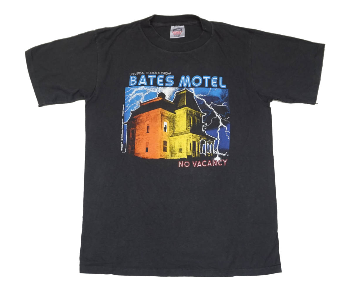 激レア! 90's USA製 PYSCHO 『BATES MOTEL』 Tシャツ UNIVERSAL STUDIOS FLORIDA ALFRED HITCHCOCK
