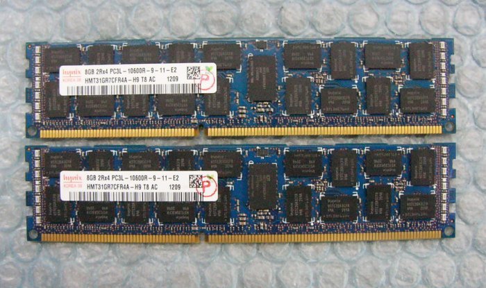 rc11 240pin DDR3 1333 PC3L-10600R Registered 8GB hynix 2枚 合計16GB_画像1